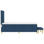 vidaXL Lit à ressorts avec matelas et banc bleu 90x190 cm tissu