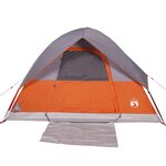 vidaXL Tente de camping à dôme 4 personnes orange imperméable