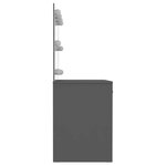 vidaXL Table de maquillage avec éclairage LED 110x55x145 cm MDF Gris
