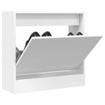 vidaXL Armoire à chaussures blanc 60x21x57 cm bois d'ingénierie
