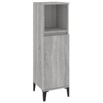 vidaXL Ensemble de meubles de salle de bain 3 Pièces Sonoma gris