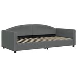 vidaXL Lit de jour avec gigogne sans matelas gris foncé 90x200 cm