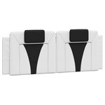 vidaXL Cadre de lit avec LED sans matelas blanc et noir 120x200 cm