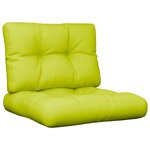 vidaXL Coussins de palette lot de 2 vert vif tissu