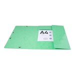 Chemise À Élastiques 3 Rabats Maxi Capacity Carte Lustrée Pelliculée 425gm2 Iderama A4 - Vert Anis - X 25 - Exacompta