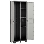 Keter Armoire de rangement polyvalente Gear Noir et gris 182 cm