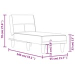 vidaXL Chaise longue gris foncé tissu