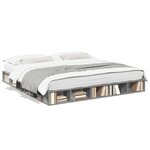 vidaXL Cadre de lit sans matelas sonoma gris 180x200 cm