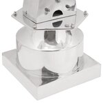 vidaXL Sculpture Argent 26x26x110 cm Hélice demi