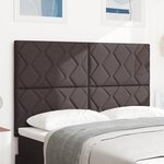 Tête de lit LED vidaXL design blocs de diamant marron foncé 160 cm tissu