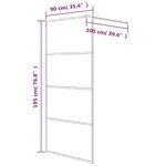 vidaXL Paroi de douche Argenté 90x195 cm Verre ESG transparent