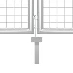 vidaXL Portail de jardin Acier 400 x 75 cm Argenté