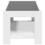 vidaXL Table basse avec LED blanc 93x53x45 cm bois d'ingénierie