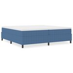 Box Spring VidaXL Bleu 200x200 cm en Tissu Corde