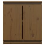 vidaXL Armoire latérale marron miel 60x36x65 cm bois de pin massif
