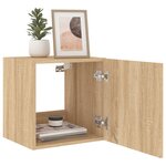 vidaXL Meubles TV muraux lumières LED 2 Pièces chêne sonoma 40 5x35x40 cm
