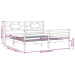 vidaXL Cadre de lit avec tête de lit 200x200 cm bois massif