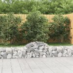 vidaXL Paniers à gabions arqués 30 Pièces 200x30x40/60 cm Fer galvanisé
