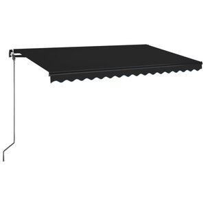 vidaXL Auvent manuel rétractable avec LED 400x350 cm Anthracite