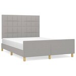 vidaXL Cadre de lit sans matelas gris clair 140x200 cm tissu