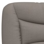 vidaXL Lit avec matelas taupe 140x200 cm tissu