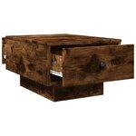 vidaXL Table basse chêne fumé 60x45x31 cm bois d'ingénierie