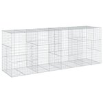 vidaXL Panier gabion avec couvercle 400x100x150 cm fer galvanisé
