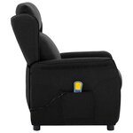 vidaXL Chaise de massage en tissu noir