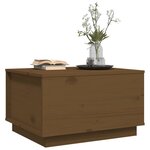 vidaXL Table basse Marron miel 60x50x35 cm Bois massif de pin
