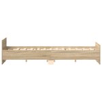 vidaXL Cadre de lit sans matelas chêne sonoma 200x200 cm