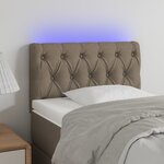 vidaXL Tête de lit à LED Taupe 80x7x78/88 cm Tissu