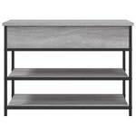 vidaXL Banc à chaussures sonoma gris 70x42 5x50 cm bois d'ingénierie