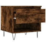 vidaXL Table basse chêne fumé 50x46x50 cm bois d'ingénierie
