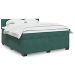vidaXL Sommier à lattes de lit et matelas Vert foncé 180x200cm Velours