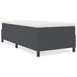vidaXL Lit à ressorts Box Gris foncé 90x200 cm Tissu en velours côtelé