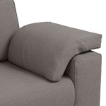 Canapé Loveseat Taupe 140 cm en Tissu