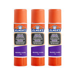 Elmer's stic bâtons de colle violette  devient transparente en séchant  lavable et adaptée aux enfants  6g x 3