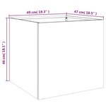 vidaXL Jardinière anthracite 49x47x46 cm acier laminé à froid