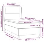 vidaXL Sommier à lattes de lit avec matelas Noir 80x200cm Similicuir