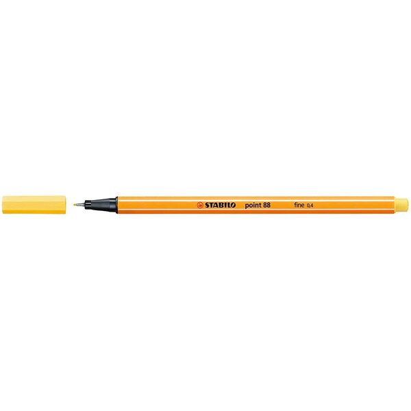 Stylo-feutre point 88 pointe fine 0 4 mm jaune x 10 stabilo