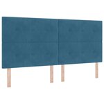Tête de lit capitonnée bleu foncé 200 cm en velours
