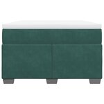 vidaXL Sommier à lattes de lit et matelas Vert foncé 120x200cm Velours