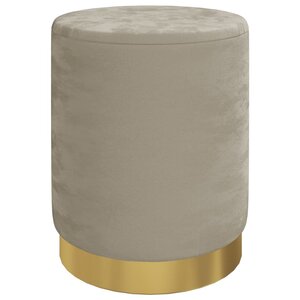 vidaXL Tabouret de rangement rond Gris foncé Velours