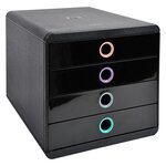 Module De Classement Pop-box 4 Tiroirs Aquarel - Couleurs Assorties - Exacompta