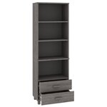 vidaXL Buffet HAMAR Gris clair 60x35x180 cm Bois de pin massif