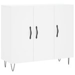 vidaXL Buffet blanc 90x34x80 cm bois d'ingénierie