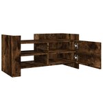 vidaXL Meuble TV chêne fumé 80x35x40 cm bois d'ingénierie