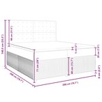 vidaXL Sommier à lattes de lit avec matelas Rose 200x200 cm Velours