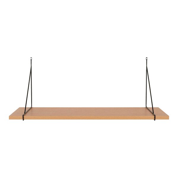 Etagère murale chêne et noir 80 x 29 cm