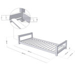 Lit enfant KIDDY 120 x 200 vert sauge